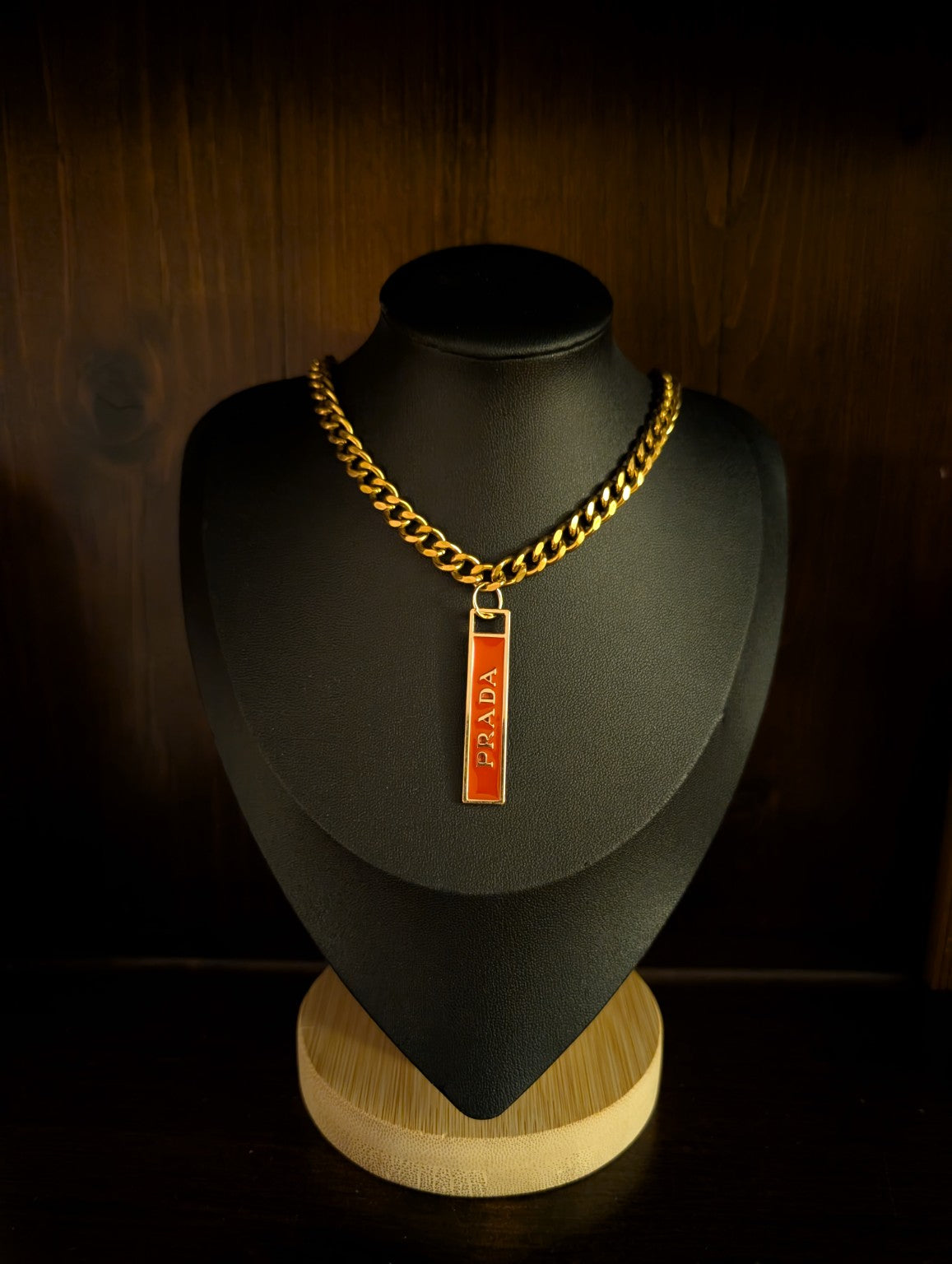 Scarlet Statement — Vintage Upcycled Prada Choker