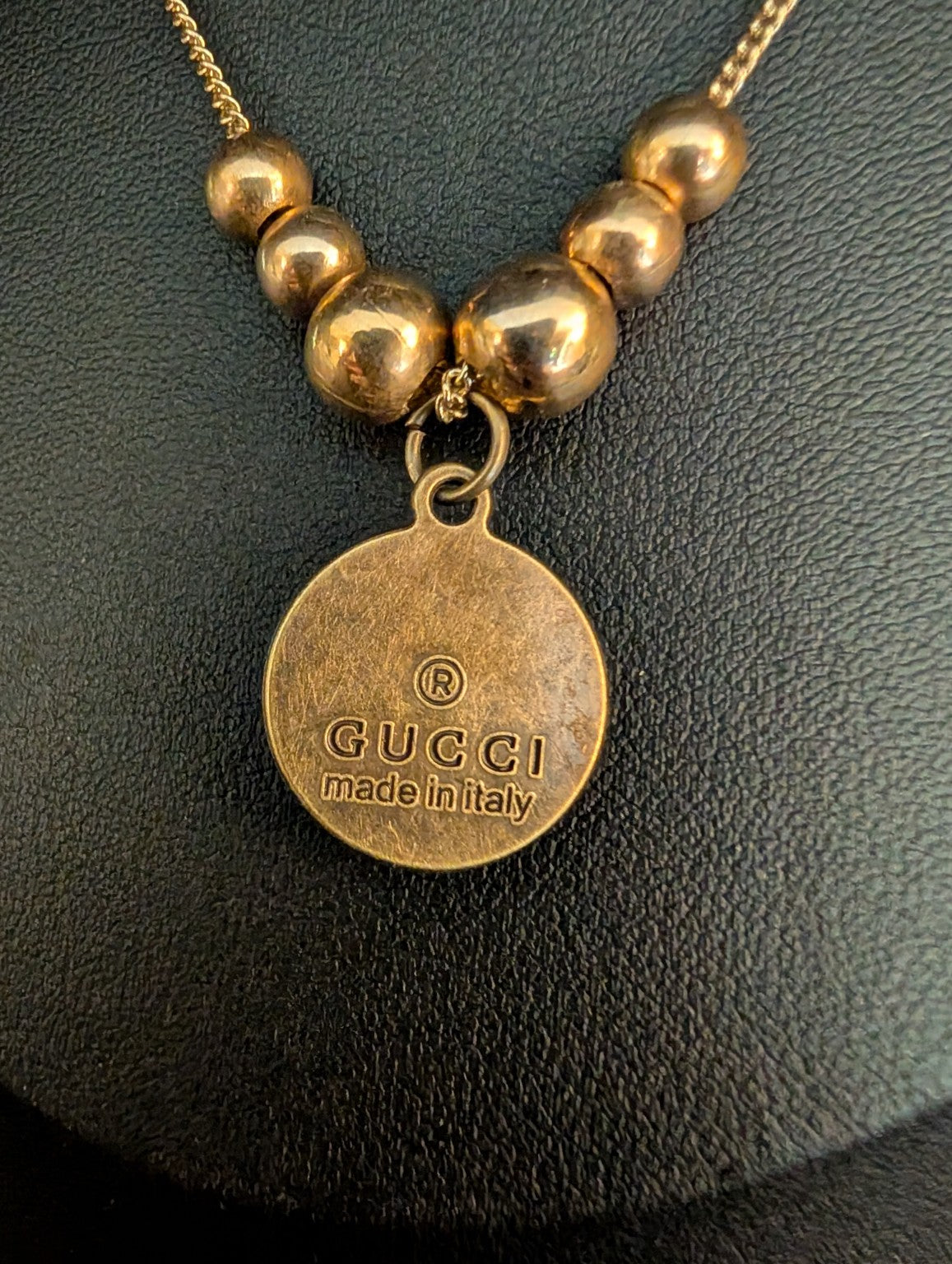 Golden Hive — Upcycled GG Bee Necklace