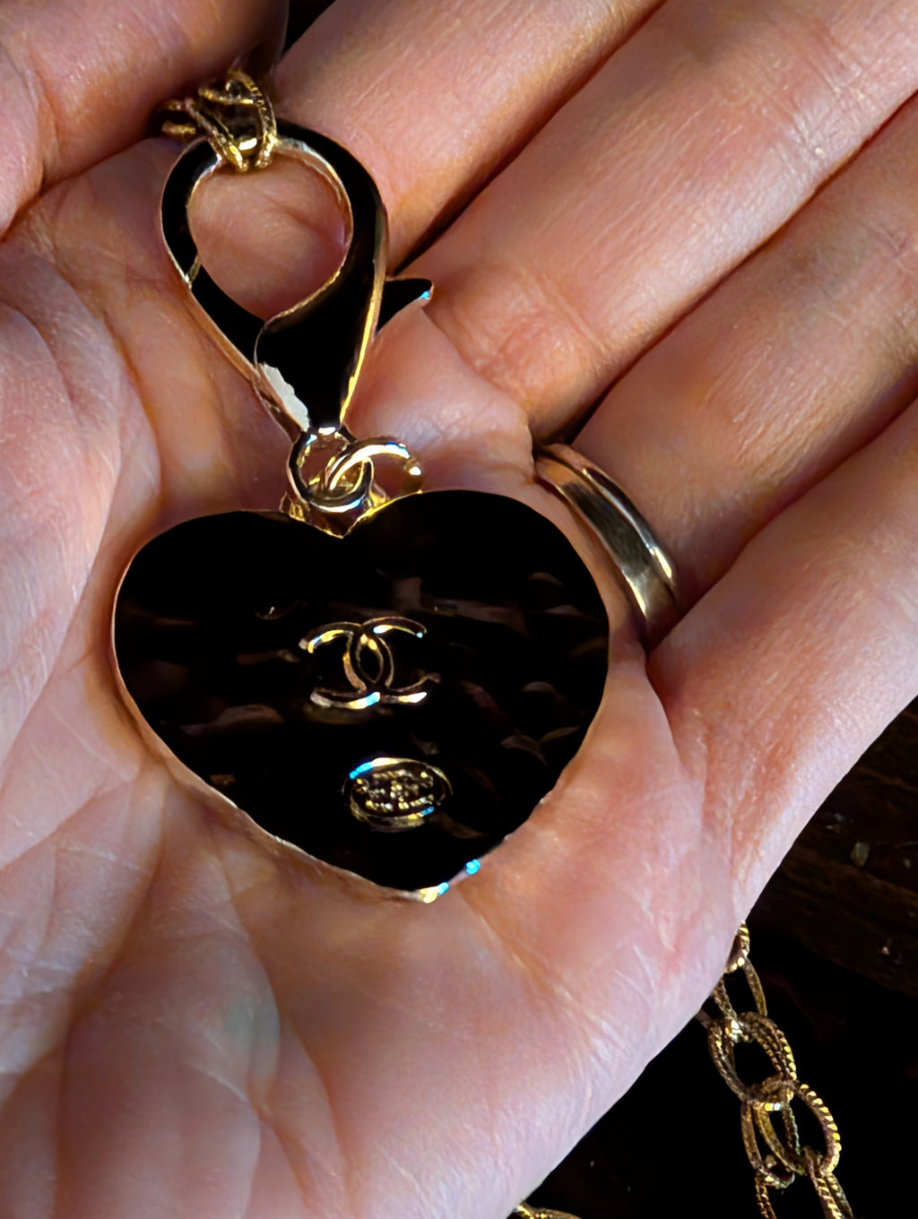 Golden Heart — Vintage Upcycled CC Necklace