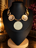 Golden Destinations — Vintage Upcycled LV Statement Necklace