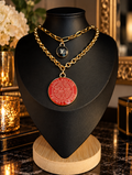 Scarlet City — Vintage Avon & Upcycled LV Double-Layer Necklace ❤️