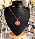 Ruby Romance — Sterling Silver & Natural Ruby Upcycled LV Necklace ❤️