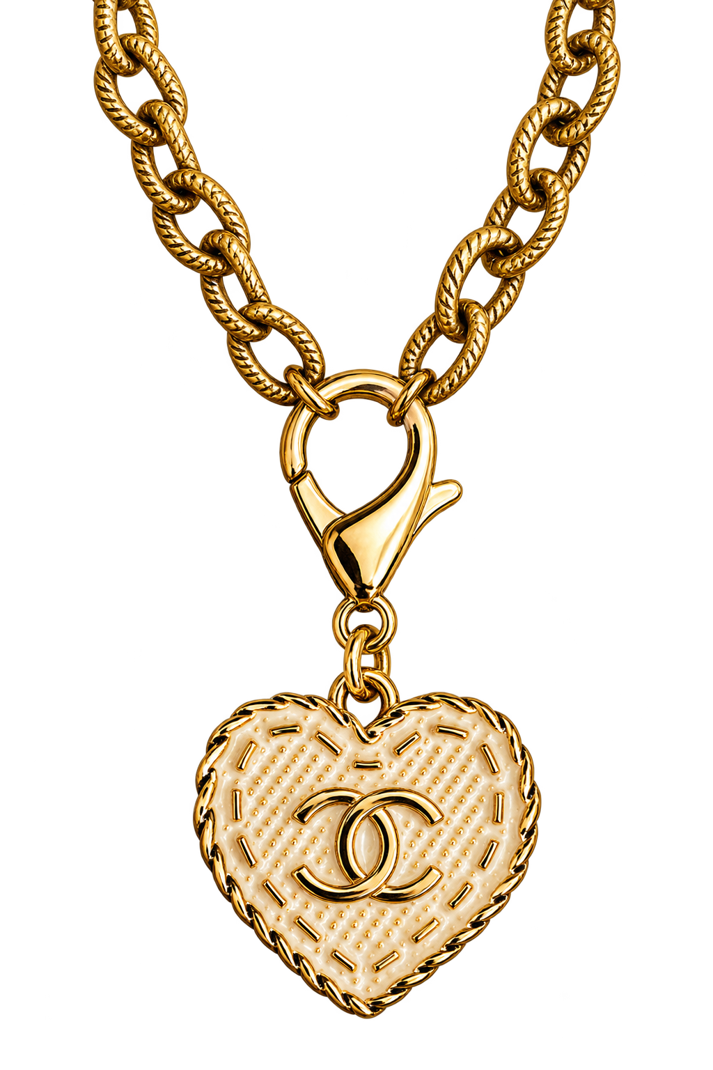 Golden Heart — Vintage Upcycled CC Necklace