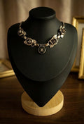 Noir Rose vintage floral upcycled LV choker